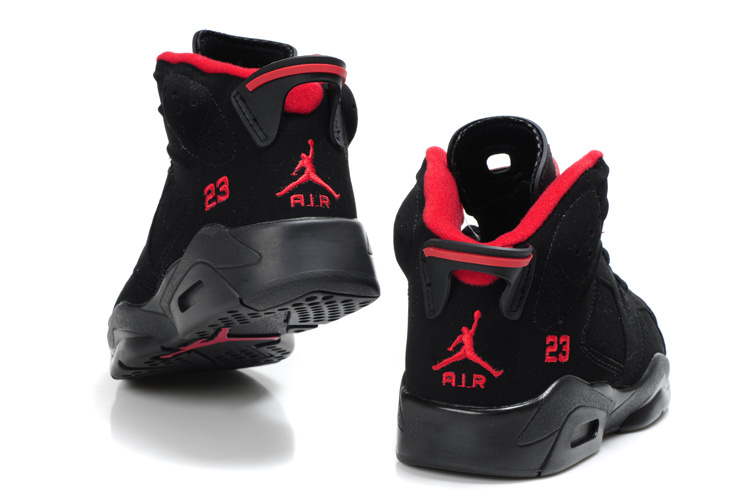 Air Jordan 6 Black Red For Kids - Click Image to Close